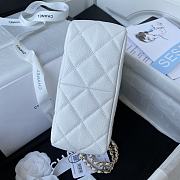 Chanel Small Hobo Bag Grained Leather White AS3223 16x19x8cm  - 5