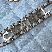 Chanel Small Hobo Bag Grained Leather White AS3223 16x19x8cm  - 3