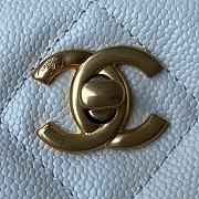 Chanel Small Hobo Bag Grained Leather White AS3223 16x19x8cm  - 2