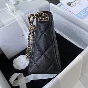 Chanel Small Hobo Bag Grained Leather Black AS3223 16x19x8cm - 4