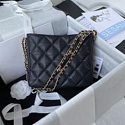 Chanel Small Hobo Bag Grained Leather Black AS3223 16x19x8cm - 2