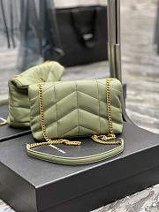 Ysl Mini Puffer Loulou Toy Bag Lambskin Leather Light Green 620333 23×15.5×8.5cm - 6
