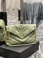 Ysl Medium Puffer Bag In Leather Light Green 5774751 35x23x13.5cm - 5