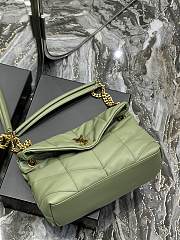 Ysl Medium Puffer Bag In Leather Light Green 5774751 35x23x13.5cm - 2