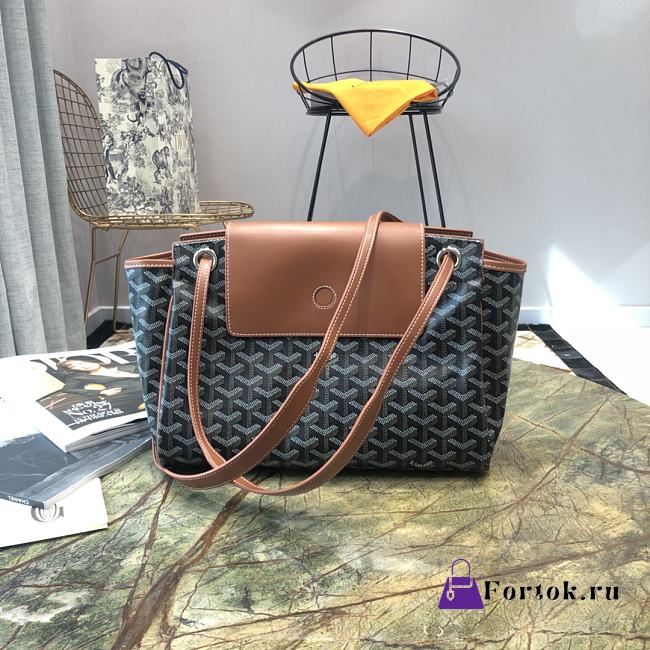 Goyard Rouette PM Canvas Black/Brown 30x22x14cm - 1