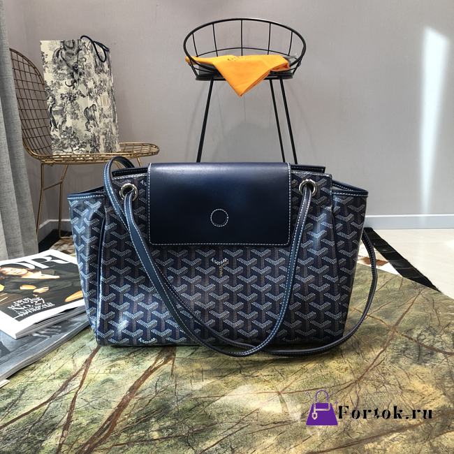 Goyard Rouette PM Canvas Blue 30x22x14cm - 1