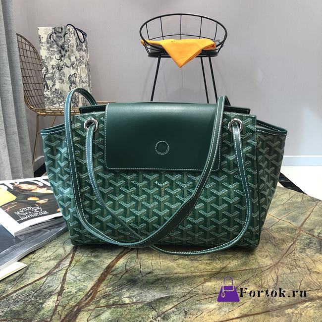 Goyard Rouette PM Canvas Green 30x22x14cm - 1