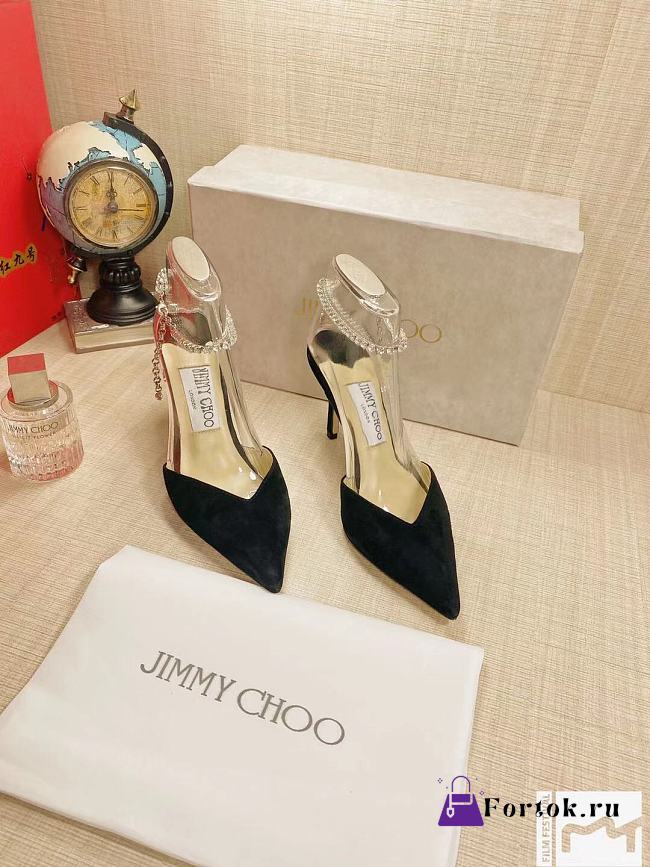Jimmy Choo Seada 100 Black Suede  - 1