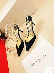 Jimmy Choo Seada 100 Black Suede  - 6