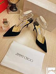 Jimmy Choo Seada 100 Black Suede  - 5
