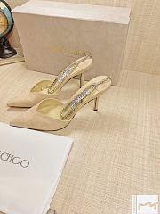 Jimmy Choo Seada 100 Nude Pink Suede  - 1