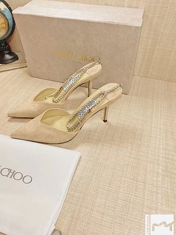 Jimmy Choo Seada 100 Nude Pink Suede 