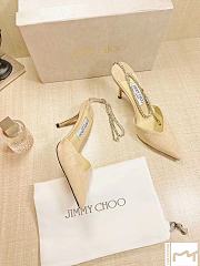 Jimmy Choo Seada 100 Nude Pink Suede  - 5