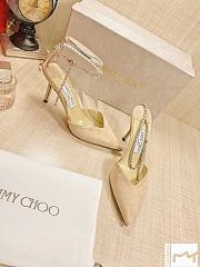 Jimmy Choo Seada 100 Nude Pink Suede  - 4