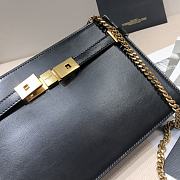 Ysl Manhattan Chain Bag Leather Black 636478 24x16x5cm - 2