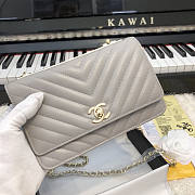 Chanel Chervon Trendy CC WOC Grey A80982 19cm - 1