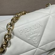 Prada Padded Nappa Shoulder Bag Leather White 1BD306 31x19x8.5cm - 4