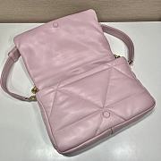 Prada Padded Nappa Shoulder Bag Leather Pink 1BD306 31x19x8.5cm - 6