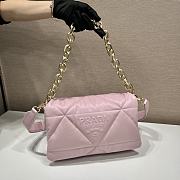 Prada Padded Nappa Shoulder Bag Leather Pink 1BD306 31x19x8.5cm - 4
