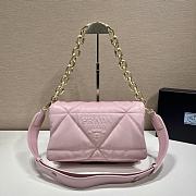 Prada Padded Nappa Shoulder Bag Leather Pink 1BD306 31x19x8.5cm - 2