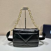 Prada Padded Nappa Shoulder Bag Leather Black 1BD306 31x19x8.5cm - 3