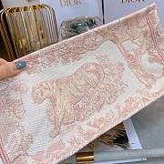 Dior Small Book Tote Pink Embroidery M1296 36.5x28x17.5cm - 5