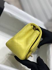 Chanel Mini Flap Bag Lambskin Leather Yellow Gold-tone Metal 17cm - 6