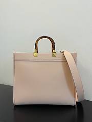 FENDI Medium Roma Sunshine Tote Leather Pale Pink 372M103 35cm - 3