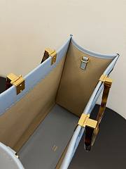 FENDI Medium Roma Sunshine Tote Leather Light Blue 372M103 35cm - 6