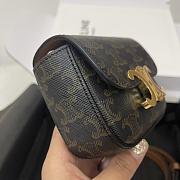 Celine Mini Triomphe Bag Canvas Leather 11x4x8cm - 6