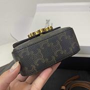 Celine Mini Triomphe Bag Canvas Leather 11x4x8cm - 5