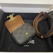 Celine Mini Triomphe Bag Canvas Leather 11x4x8cm - 4