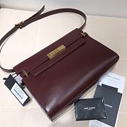 Ysl Manhattan Shoulder Bag In Box Wine Red 5792710 29x20.5x7cm - 6