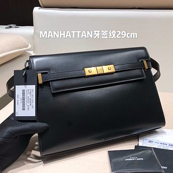 Ysl Manhattan Shoulder Bag In Box Black 5792710 29x20.5x7cm