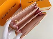 Louis Vuitton Zipper Wallet Damier Canvas Rose Pink N63503 19x10cm - 5