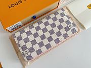 Louis Vuitton Zipper Wallet Damier Canvas Rose Pink N63503 19x10cm - 3