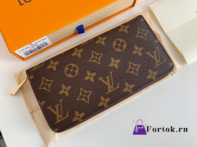 Louis Vuitton Zipper Wallet Monogram Rose Pink M41894 19x10cm - 1