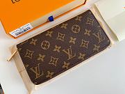 Louis Vuitton Zipper Wallet Monogram Rose Pink M41894 19x10cm - 1