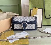 Gucci Dionysus Small GG Shoulder Bag Beige/Blue 499623 25×13.5×7cm - 1