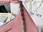Givenchy Small Moon Cut Out Bag Leather Pink 25x7x12cm - 6