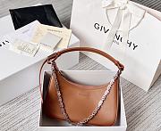 Givenchy Small Moon Cut Out Bag Leather Brown 25x7x12cm - 1