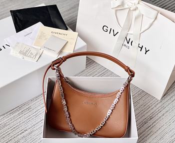 Givenchy Small Moon Cut Out Bag Leather Brown 25x7x12cm