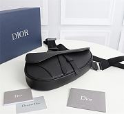 Dior Saddle Crossbody Bag Leather Black 1ADPO093 20x28.6x5cm - 5