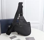 Dior Saddle Crossbody Bag Leather Black 1ADPO093 20x28.6x5cm - 4