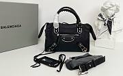 Balenciaga Small Neo Classic City Crossbody Bag Black Silver Metal 24cm - 1
