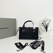 Balenciaga Small Neo Classic City Crossbody Bag Black Silver Metal 24cm - 6