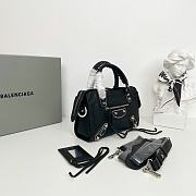 Balenciaga Small Neo Classic City Crossbody Bag Black Silver Metal 24cm - 5