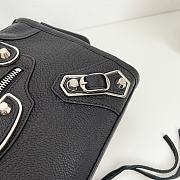 Balenciaga Small Neo Classic City Crossbody Bag Black Silver Metal 24cm - 4