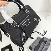 Balenciaga Small Neo Classic City Crossbody Bag Black Silver Metal 24cm - 3