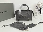 Balenciaga Small Neo Classic City Crossbody Bag Grey Silver Metal 24cm - 1